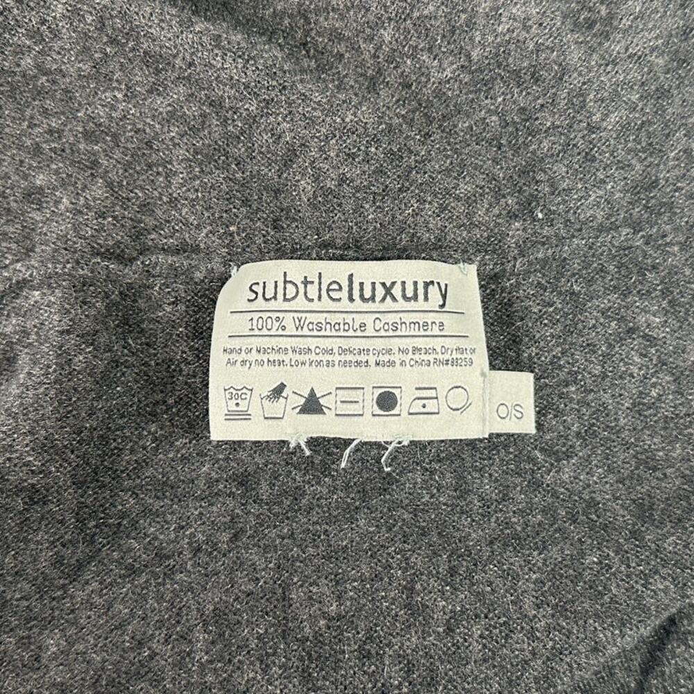 Subtle Luxury Gray Washable Cashmere Cocoon Cardigan Sweater O/S - Picture 6 of 6